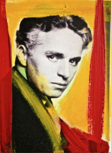 The middle aged Chaplin 2014 - Oil and acrylic on canvas 18x24 cm